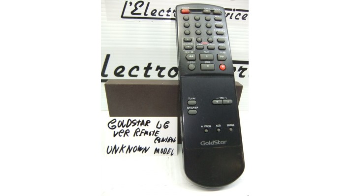 Goldstar vcr remote control .